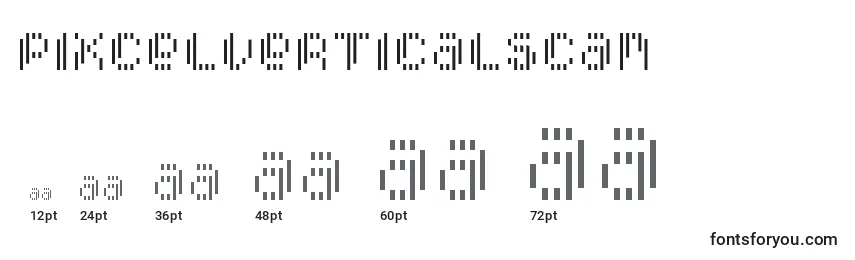 Tamanhos de fonte PixcelVerticalscan