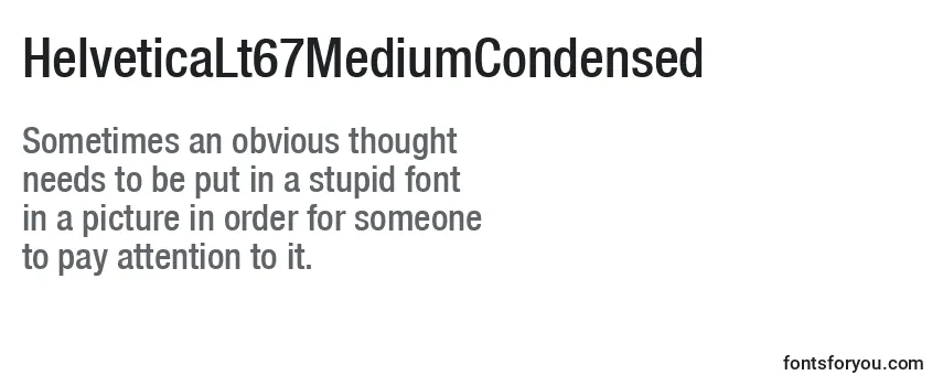 Шрифт HelveticaLt67MediumCondensed