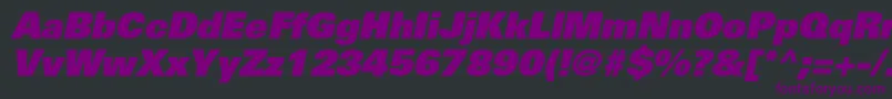 UniversltstdXblackobl Font – Purple Fonts on Black Background