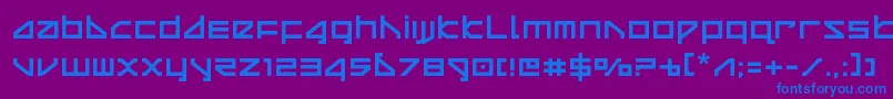 DeltaRay Font – Blue Fonts on Purple Background