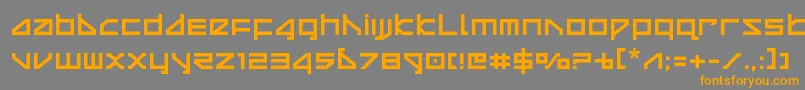 DeltaRay Font – Orange Fonts on Gray Background