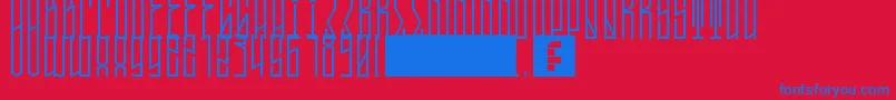TallBoyWest Font – Blue Fonts on Red Background