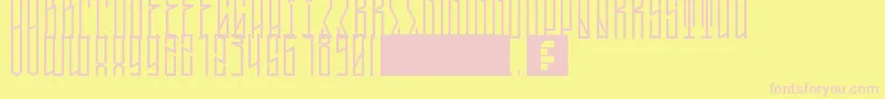 TallBoyWest Font – Pink Fonts on Yellow Background