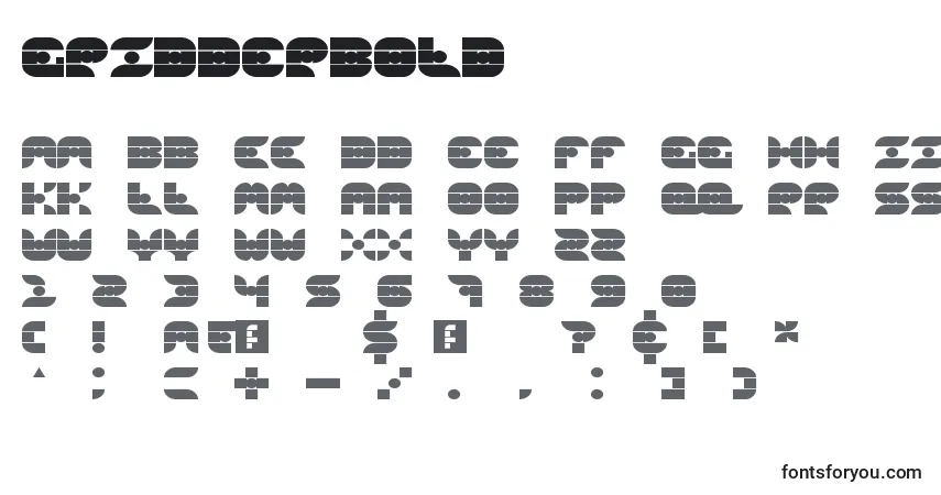 A fonte GridderBold – alfabeto, números, caracteres especiais