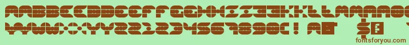 GridderBold-fontti – ruskeat fontit vihreällä taustalla