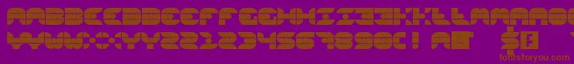 GridderBold Font – Brown Fonts on Purple Background