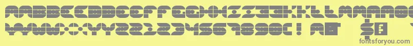 フォントGridderBold – 黄色の背景に灰色の文字