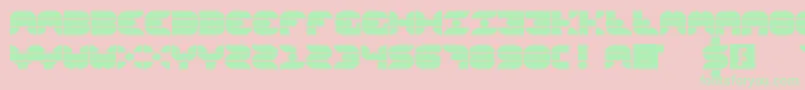 GridderBold-Schriftart – Grüne Schriften auf rosa Hintergrund