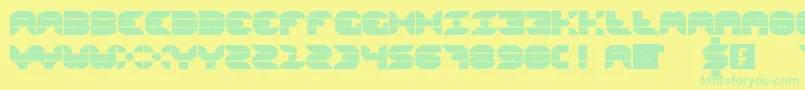 GridderBold Font – Green Fonts on Yellow Background