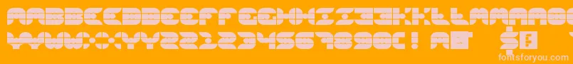 GridderBold-fontti – vaaleanpunaiset fontit oranssilla taustalla