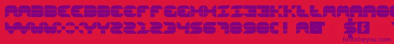 GridderBold Font – Purple Fonts on Red Background