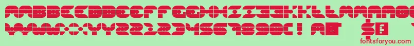 フォントGridderBold – 赤い文字の緑の背景