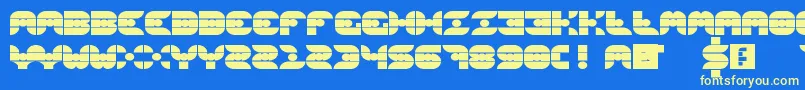 Шрифт GridderBold – жёлтые шрифты на синем фоне