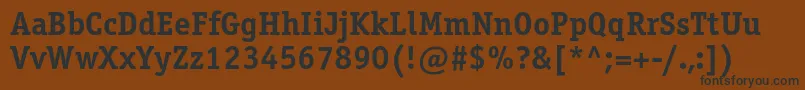 OfficinaserifcBold Font – Black Fonts on Brown Background