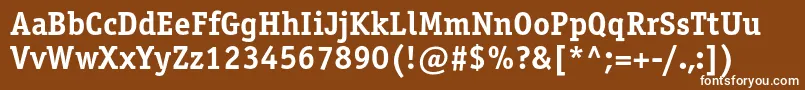 OfficinaserifcBold Font – White Fonts on Brown Background
