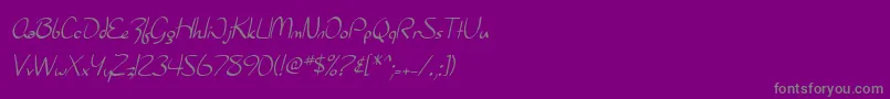 SfBurlingtonScript Font – Gray Fonts on Purple Background