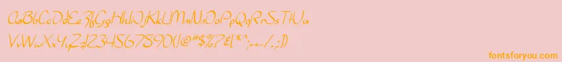 fuente SfBurlingtonScript – Fuentes Naranjas Sobre Fondo Rosa