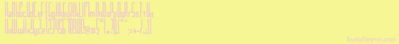 Kinkinch Font – Pink Fonts on Yellow Background
