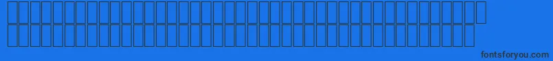 フォントAcsTopazzBold – 黒い文字の青い背景