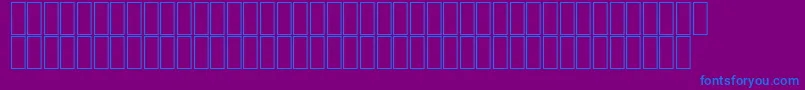 AcsTopazzBold-Schriftart – Blaue Schriften auf violettem Hintergrund