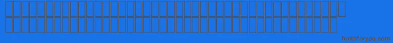 Czcionka AcsTopazzBold – brązowe czcionki na niebieskim tle