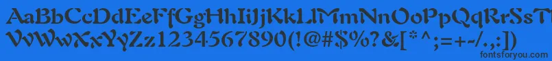 AuriolltstdBold Font – Black Fonts on Blue Background