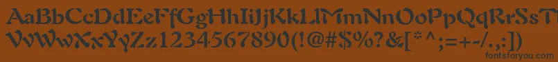 Police AuriolltstdBold – polices noires sur fond brun