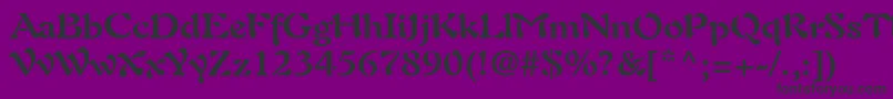 フォントAuriolltstdBold – 紫の背景に黒い文字