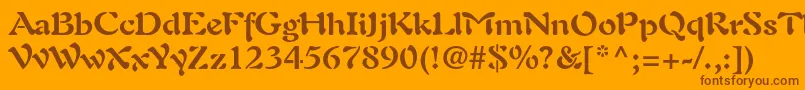 AuriolltstdBold Font – Brown Fonts on Orange Background