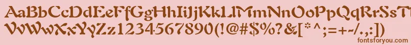 AuriolltstdBold Font – Brown Fonts on Pink Background