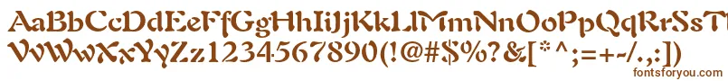 Шрифт AuriolltstdBold – коричневые шрифты на белом фоне