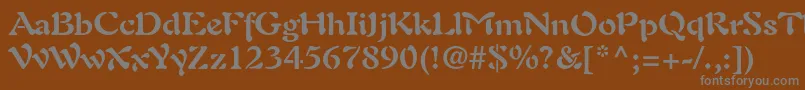 フォントAuriolltstdBold – 茶色の背景に灰色の文字