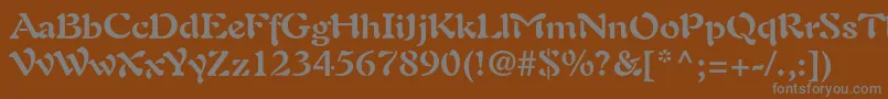 Czcionka AuriolltstdBold – szare czcionki na brązowym tle