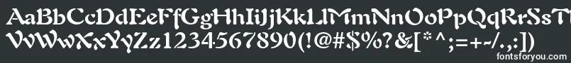 フォントAuriolltstdBold – 黒い背景に白い文字