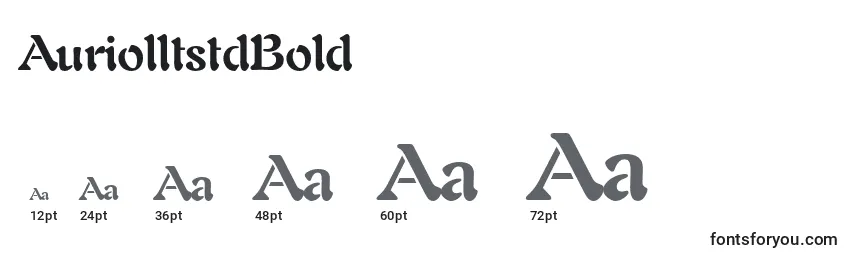 Размеры шрифта AuriolltstdBold