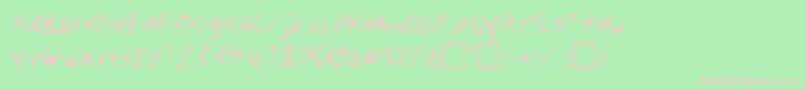 ToothpixsskRegular Font – Pink Fonts on Green Background