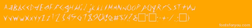 fuente ToothpixsskRegular – Fuentes Rosadas Sobre Fondo Naranja