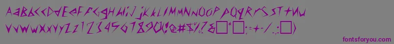 ToothpixsskRegular Font – Purple Fonts on Gray Background