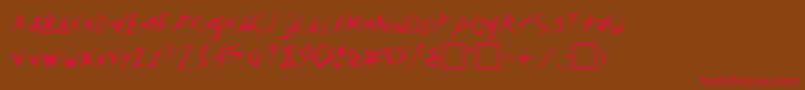 fuente ToothpixsskRegular – Fuentes Rojas Sobre Fondo Marrón