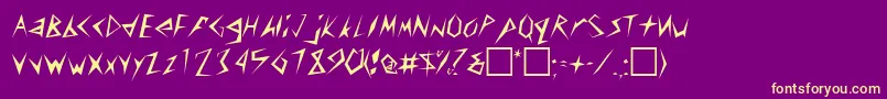 ToothpixsskRegular Font – Yellow Fonts on Purple Background