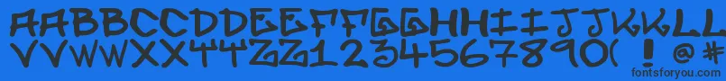 Elevenoone1 Font – Black Fonts on Blue Background