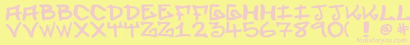 Elevenoone1 Font – Pink Fonts on Yellow Background