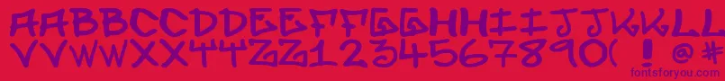 Elevenoone1 Font – Purple Fonts on Red Background