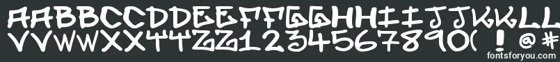 フォントElevenoone1 – 黒い背景に白い文字