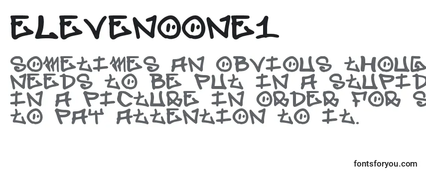 Обзор шрифта Elevenoone1
