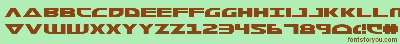 フォントMorseNk – 緑の背景に茶色のフォント