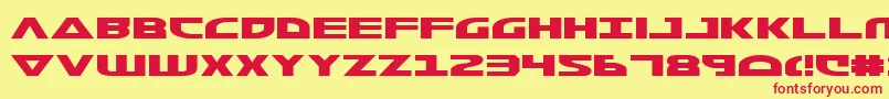 MorseNk Font – Red Fonts on Yellow Background