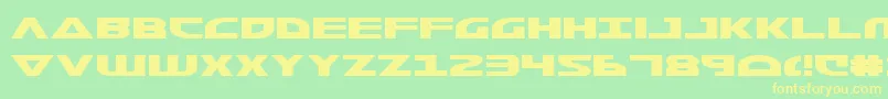 MorseNk-Schriftart – Gelbe Schriften auf grünem Hintergrund