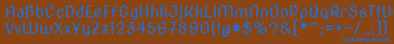 Шрифт Novacut – синие шрифты на коричневом фоне