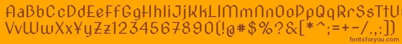 Шрифт Novacut – коричневые шрифты на оранжевом фоне